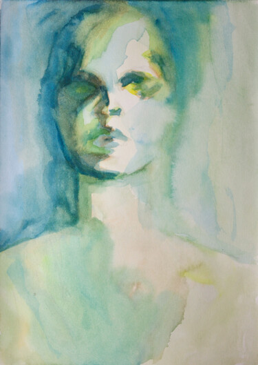 "Portrait 41" başlıklı Resim Natalia Erkovich tarafından, Orijinal sanat, Suluboya