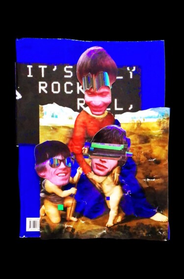 Collages intitulée "Just Like Rolling S…" par Juliet Bowi, Œuvre d'art originale, Collages Monté sur Carton