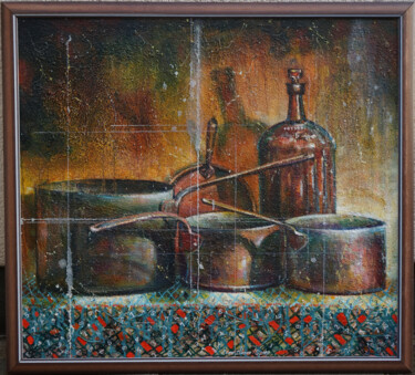 Painting titled "Still life with the…" by Gennadiy V. Ivanov, Original Artwork, Oil