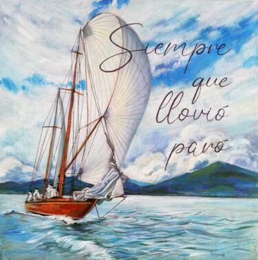 绘画 标题为“Siempre gue llavio,…” 由Irina Tikhonova, 原创艺术品, 丙烯 安装在木质担架架上