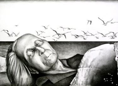 Drawing titled "scotch-océan" by Alain Bonnand, Original Artwork