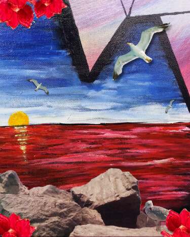 Verträumtes Rotes Meer "Verträumtes Rotes M…" başlıklı Dijital Sanat Kristin Reinberg tarafından, Orijinal sanat, Dijital Kolaj