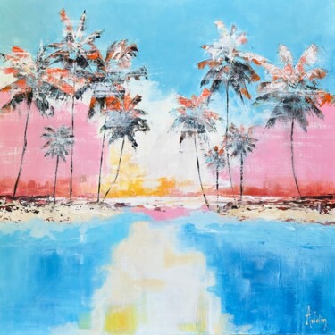 Peinture intitulée "La plage" par Florence Autelin, Œuvre d'art originale, Acrylique Monté sur Châssis en bois