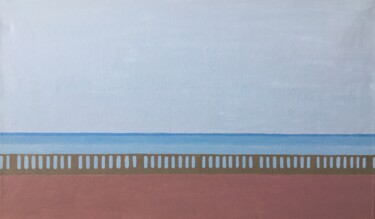 Peinture intitulée "Un balcon sur la me…" par Odile Raoul, Œuvre d'art originale, Acrylique Monté sur Châssis en bois