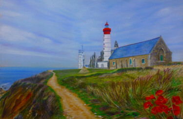 제목이 "Site de la Pointe s…"인 그림 Marie-Françoise Le Néen로, 원작, 파스텔