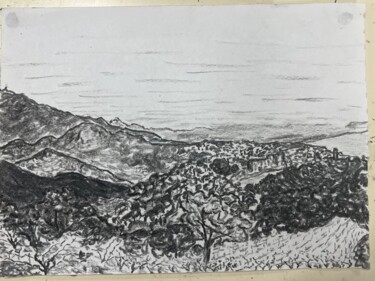"Vue d'au dessus du…" başlıklı Resim Ollivier Dulong tarafından, Orijinal sanat, Karakalem