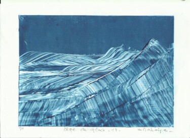 Gravures & estampes intitulée "âge de glace 17" par Mine Palayer, Œuvre d'art originale, Monotype