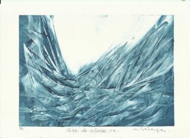 Gravures & estampes intitulée "âge de glace 19" par Mine Palayer, Œuvre d'art originale, Monotype