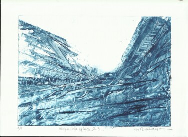 Printmaking titled "âge de glace 23" by Mine Palayer, Original Artwork, Monotype