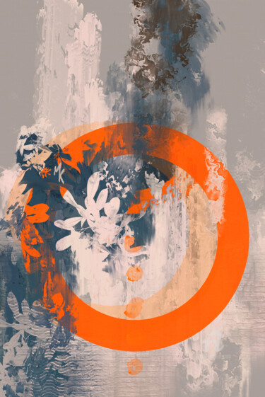 Sunset in the city abstract print Printmaking titled "Sunset in the city…" by Marine K. Colibri, Original Artwork, Digital Print