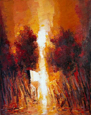 Peinture intitulée "Le Passage de Lumiè…" par Nabil Al Hamad, Œuvre d'art originale, Acrylique