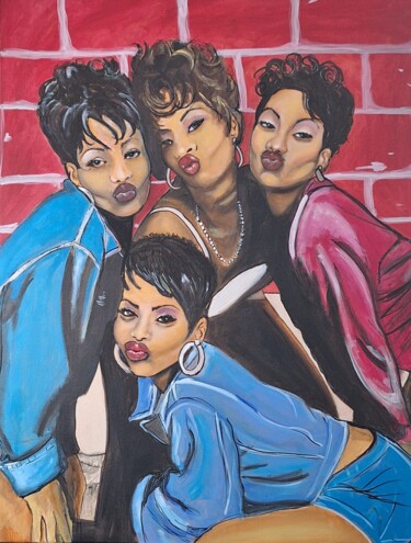 Pittura intitolato "That 90s Hot Girl T…" da Leonard Le'Doux Jr., Opera d'arte originale, Acrilico