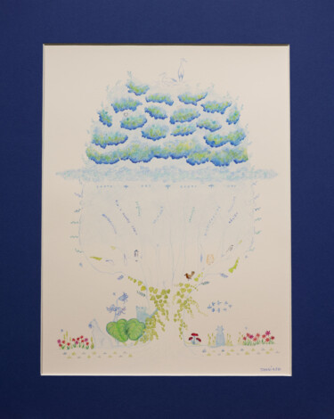 Drawing titled "Arbre métamorphose…" by Catherine Janniaud, Original Artwork, Pencil