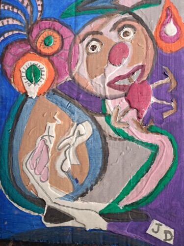 " La Langue Fléchée " Painting titled "" La Langue Fléché…" by Jacques Desvaux (JD), Original Artwork, Acrylic