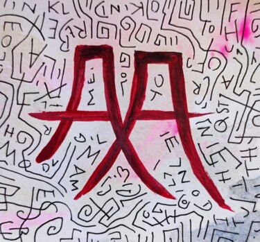 Peinture intitulée "AA" par Milto Sideris, Œuvre d'art originale, Acrylique
