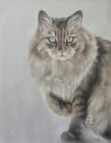 Drawing titled "Boss" by Irene_art, Original Artwork, Pastel
