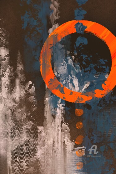 Printmaking titled "Sun in the city abs…" by Marine K. Colibri, Original Artwork, Digital Print