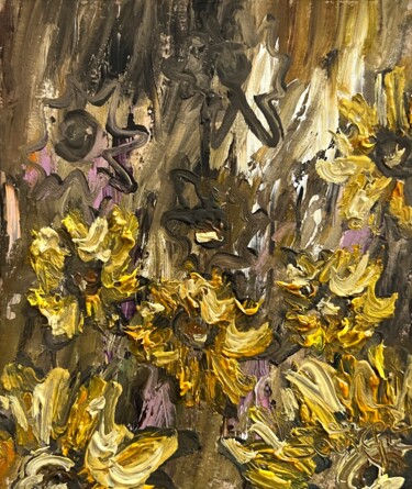 Texas native flora - Sunflowers 绘画 标题为“Texas native flora…” 由Kateryna Oliinyk, 原创艺术品, 油