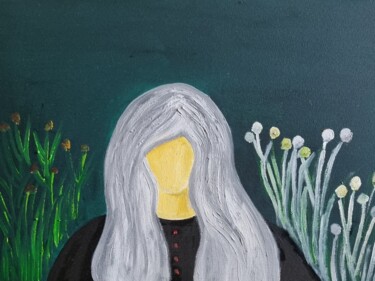 Schilderij getiteld "Gray world" door Sara Safaei, Origineel Kunstwerk, Acryl