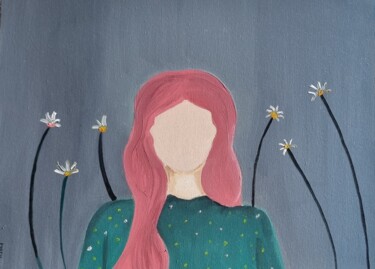 Pittura intitolato "Happy girl" da Sara Safaei, Opera d'arte originale, Acrilico