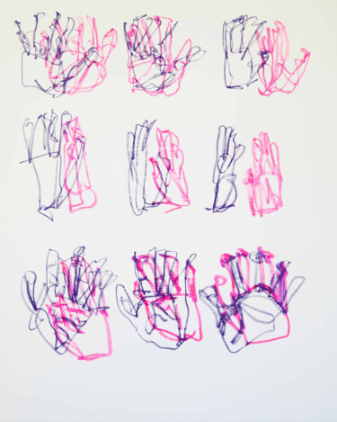 绘画 标题为“Hands Rotating” 由Simon Findlay, 原创艺术品, 油