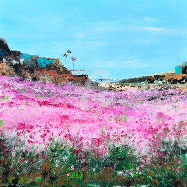 Schilderij getiteld "SOFIA COAST" door Florence Autelin, Origineel Kunstwerk, Acryl