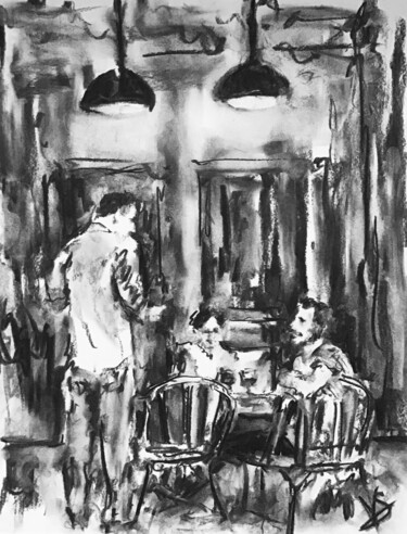 Drawing titled "The talky one." by Victoria General, Original Artwork, Charcoal