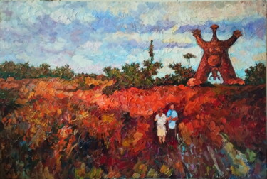 Pittura intitolato "Мазерлэнд" da Anna Iaguzhinskaia, Opera d'arte originale, Olio