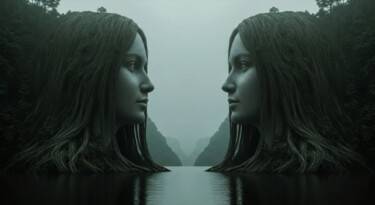 Celtic Twins 数字艺术 标题为“Celtic Twins” 由Luis Lucas Roman Venegas, 原创艺术品, AI生成的图像
