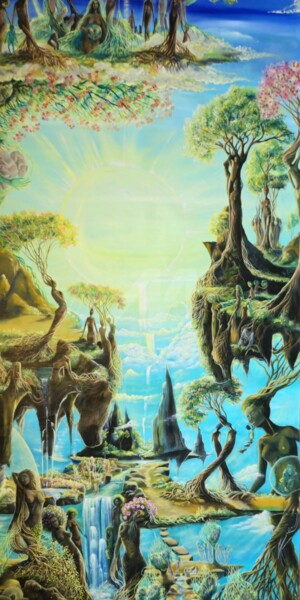 Pintura intitulada ""Celles qui enfante…" por Souraia Abdallah, Obras de arte originais, Óleo