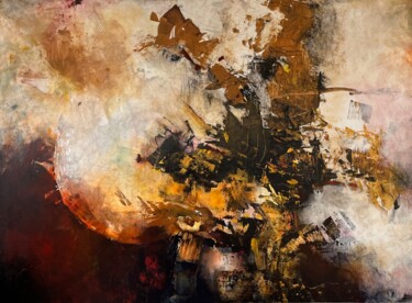 Painting titled "Le charbonnier" by Christian Corvellec, Original Artwork, Acrylic