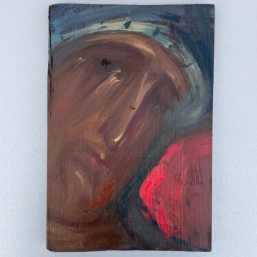 Original oil painting on vintage wood «St. Anna” Peinture intitulée "Original oil painti…" par Ivan Dragan, Œuvre d'art originale, Huile