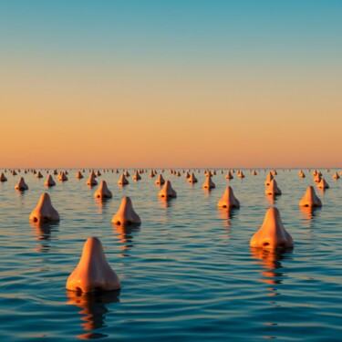 Sea of Noses Digitale Kunst getiteld "Sea of Noses" door Luis Lucas Roman Venegas, Origineel Kunstwerk, AI gegenereerde afbeelding