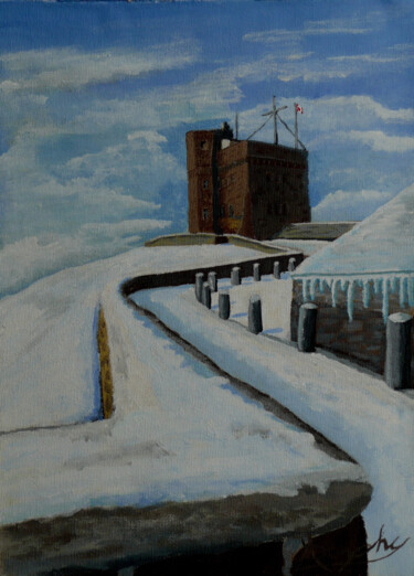 Cabot Tower Newfoundland Pintura intitulada "Cabot Tower Newfoun…" por Anthony Dunphy, Obras de arte originais, Acrílico