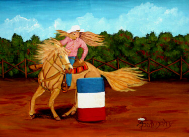 Pittura intitolato "Rodeo Queen's Charge" da Anthony Dunphy, Opera d'arte originale, Acrilico