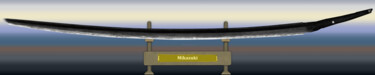 Digital Arts titled "Mikazuki Munechika…" by Marun Bönninghaus, Original Artwork, Digital Painting