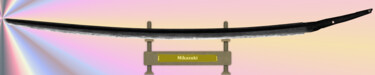 Mikazuki Munechika Spell Arte digitale intitolato "Mikazuki Munechika…" da Marun Bönninghaus, Opera d'arte originale, Pittura digitale