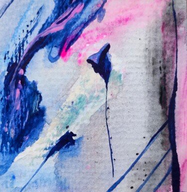 Картина под названием "Little pink and blu…" - Milto Sideris, Подлинное произведение искусства, Акрил