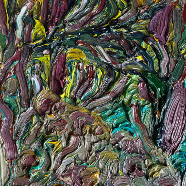 Peinture intitulée "road in the forest…" par Victoria Harra, Œuvre d'art originale, Huile Monté sur Panneau de bois