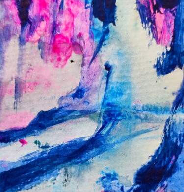 Pittura intitolato "Little pink and blu…" da Milto Sideris, Opera d'arte originale, Acrilico