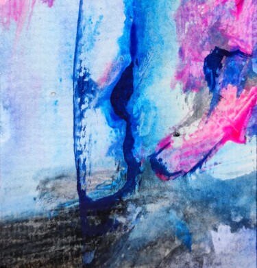 Painting titled "Little pink and blu…" by Milto Sideris, Original Artwork, Acrylic