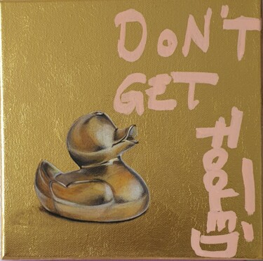 Just a rubber duck Peinture intitulée "Just a rubber duck" par Kerstin Vogel, Œuvre d'art originale, Acrylique Monté sur Châssis en bois