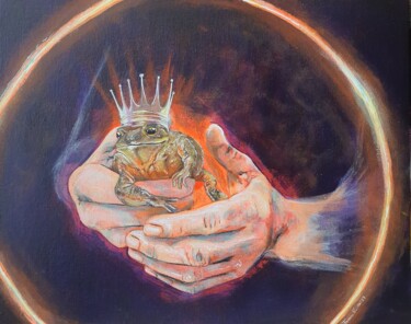 Peinture intitulée "The mighty toad" par Kerstin Vogel, Œuvre d'art originale, Acrylique
