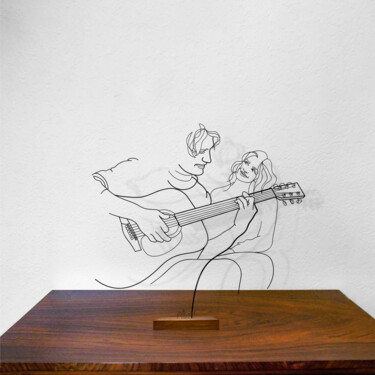 Escultura titulada "La musica che unisce" por Giancarlo Morandi, Obra de arte original, Alambre