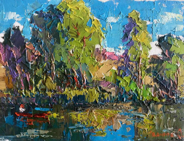 "Down the river" başlıklı Tablo Oksana Ivanyuk tarafından, Orijinal sanat, Petrol Ahşap Sedye çerçevesi üzerine monte edilmiş