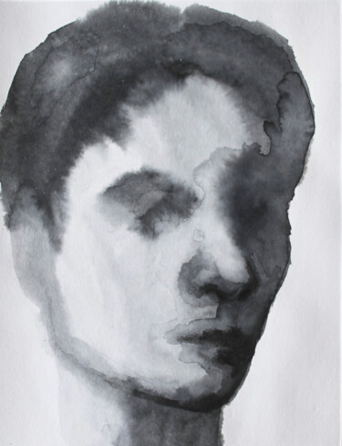 "Portrait 45" başlıklı Resim Natalia Erkovich tarafından, Orijinal sanat, Mürekkep