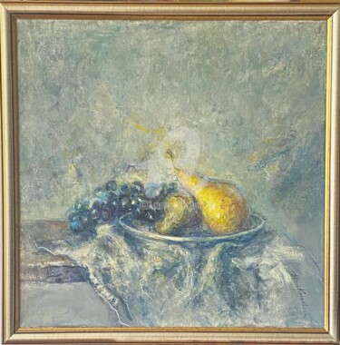 「Still life with a p…」というタイトルの絵画 Dimitrinka Kunchevaによって, オリジナルのアートワーク, オイル 段ボールにマウント