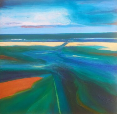 Schilderij getiteld "Escapes II" door Daniel Devon, Origineel Kunstwerk, Acryl Gemonteerd op Frame voor houten brancard