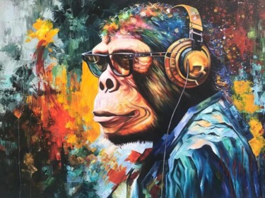 Groove Monkey "Groove Monkey" başlıklı Tablo Malinga Kumarasinghe tarafından, Orijinal sanat, Akrilik