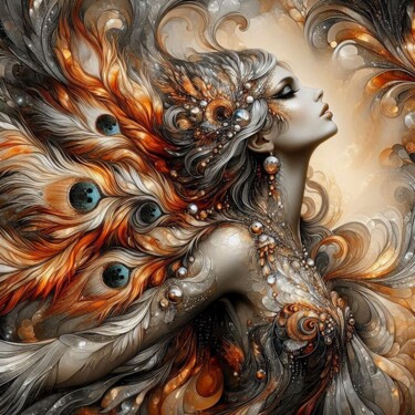L'Envol de l'Aube - La Scène éternelle Digital Arts titled "L'Envol de l'Aube -…" by Kyrielle Fantasy, Original Artwork, AI generated image
